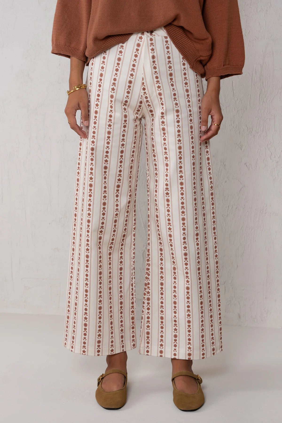 Paula Pants Orange Flowers