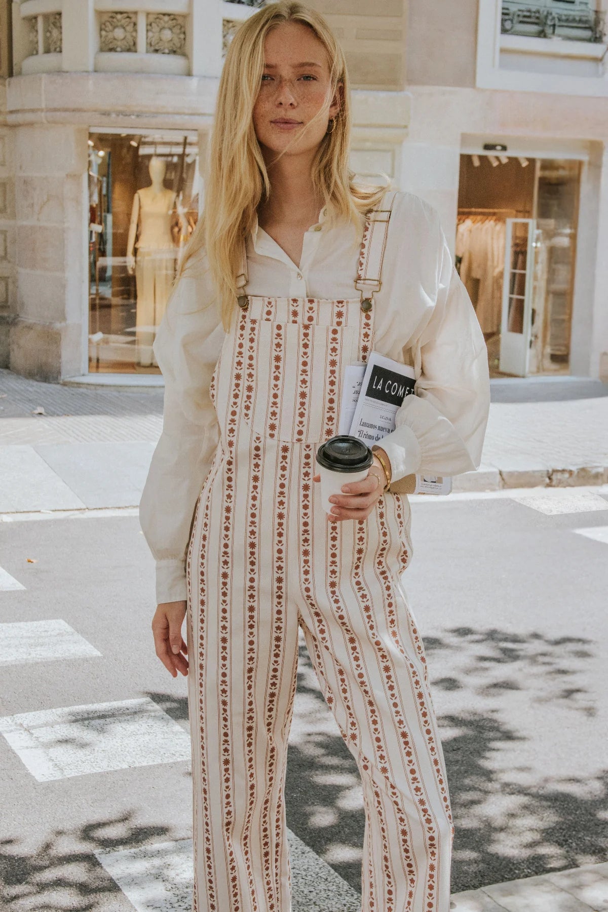 Carmela Jumpsuit Orange Flowers