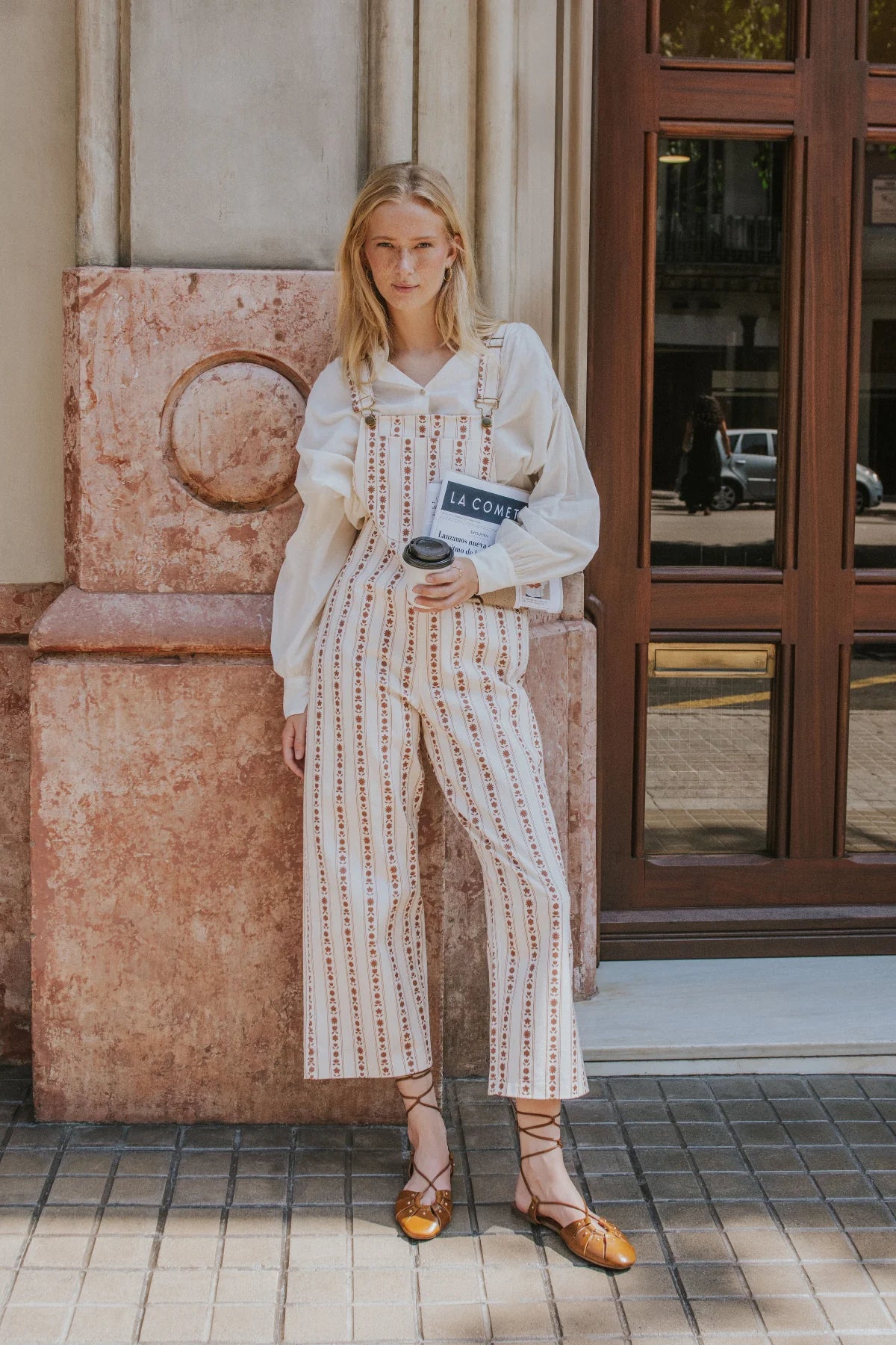 Carmela Jumpsuit Orange Flowers