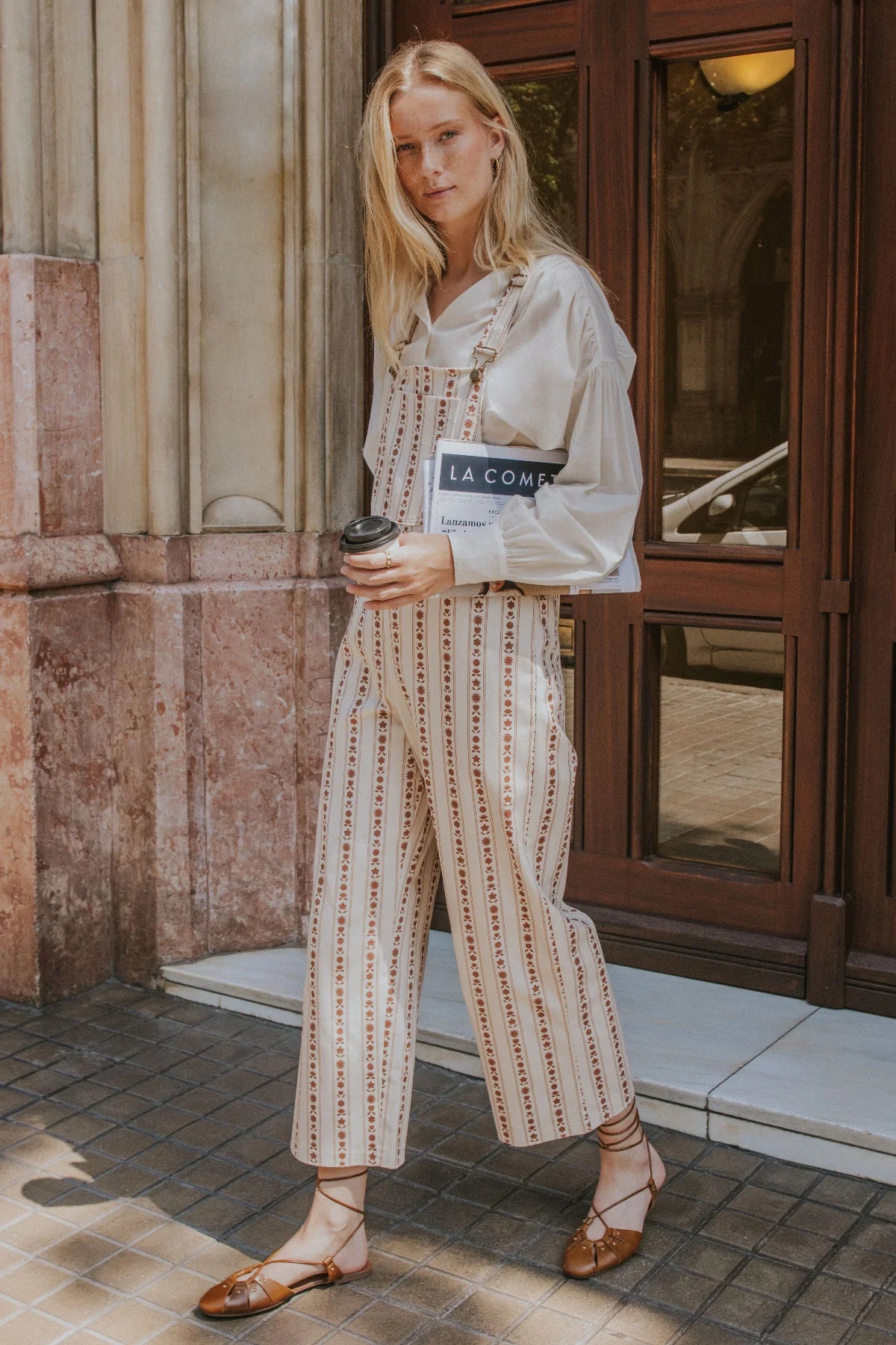 Carmela Jumpsuit Orange Flowers