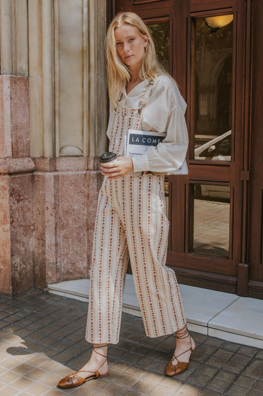 Carmela Jumpsuit Orange Flowers