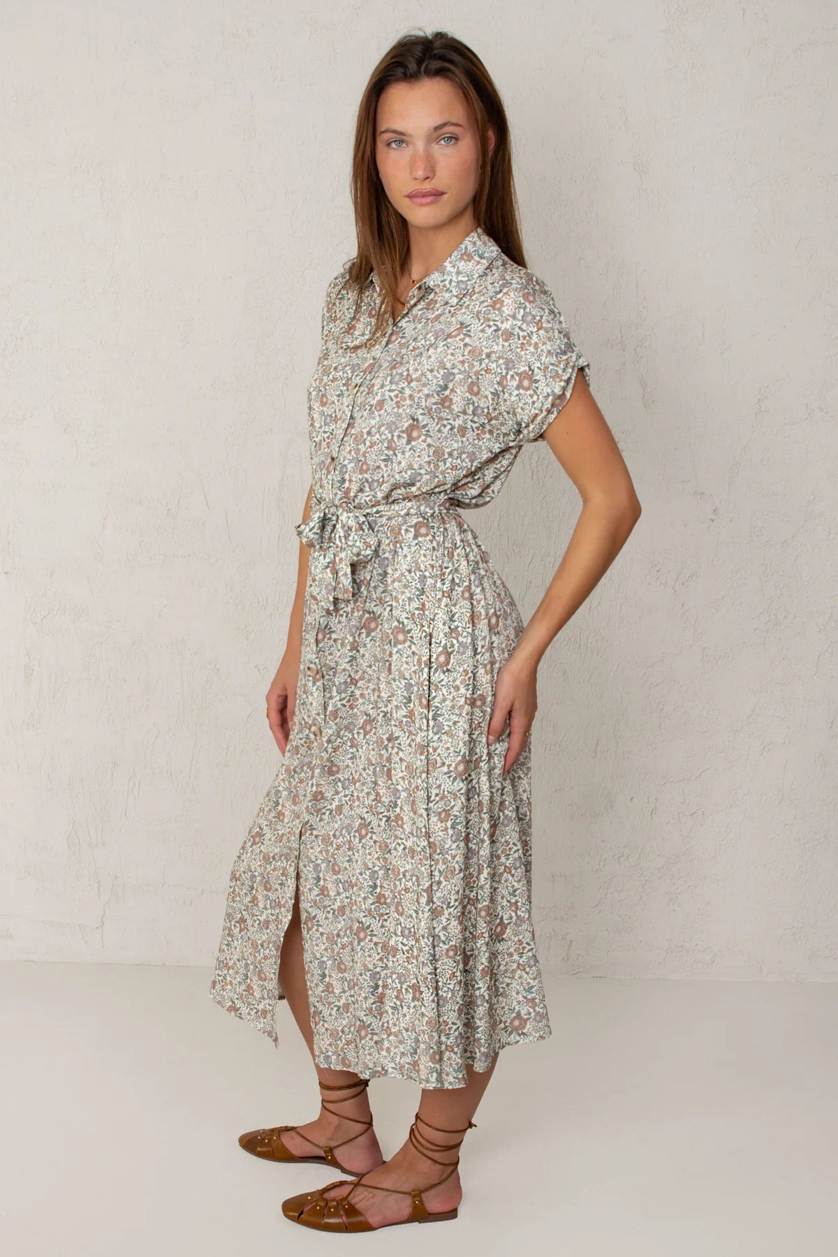 Carol Dress Cru Flowers