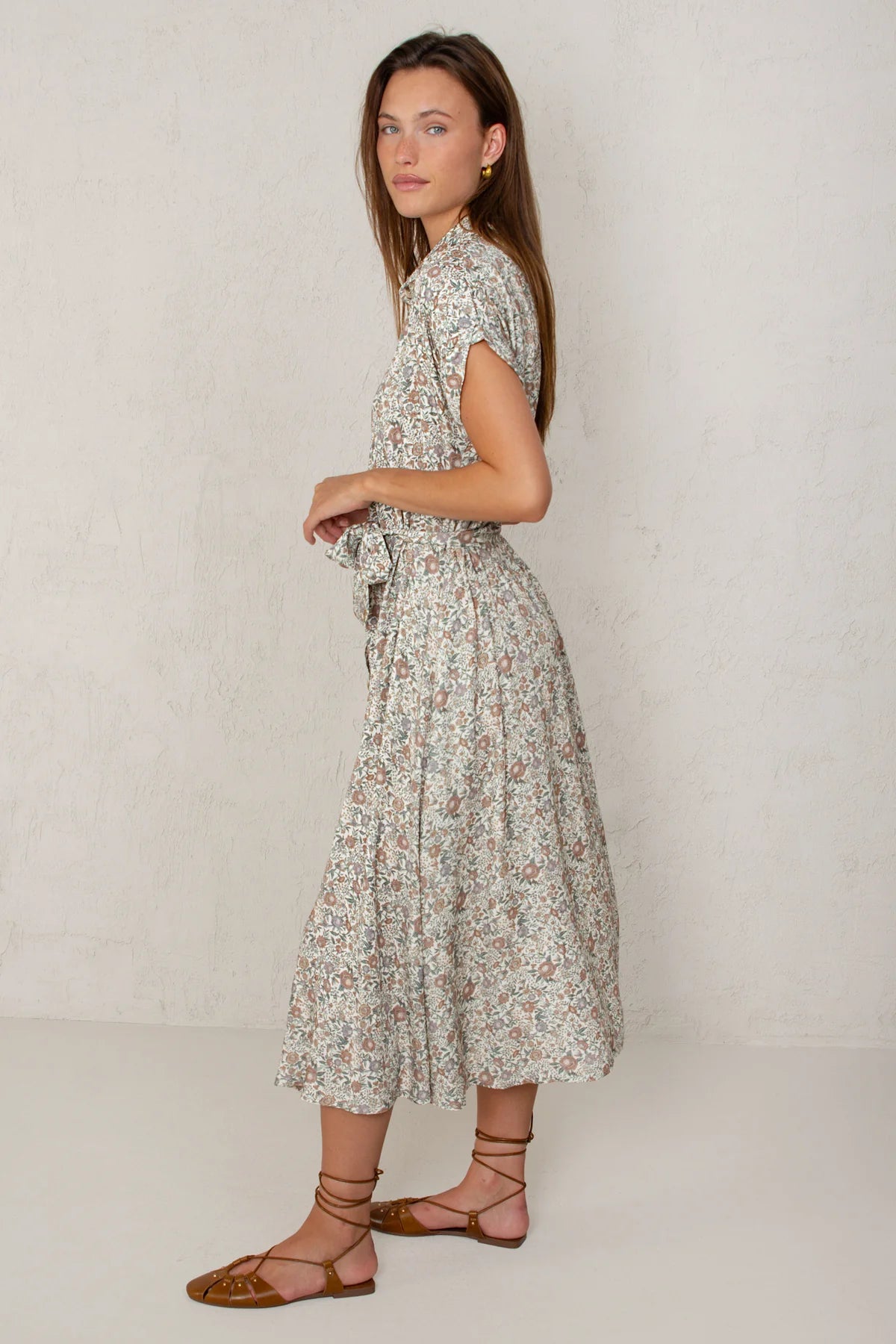 Carol Dress Cru Flowers