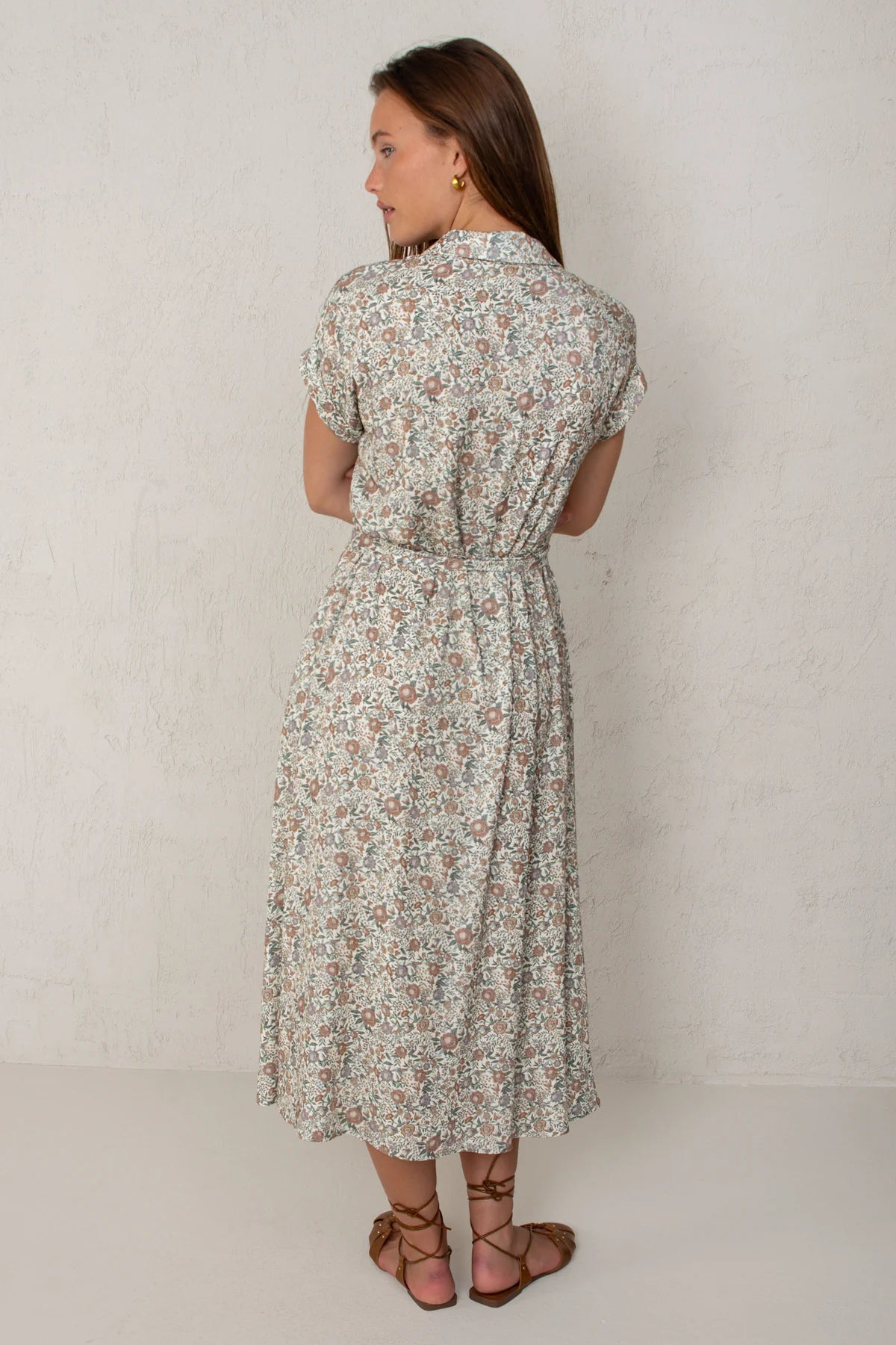 Carol Dress Cru Flowers
