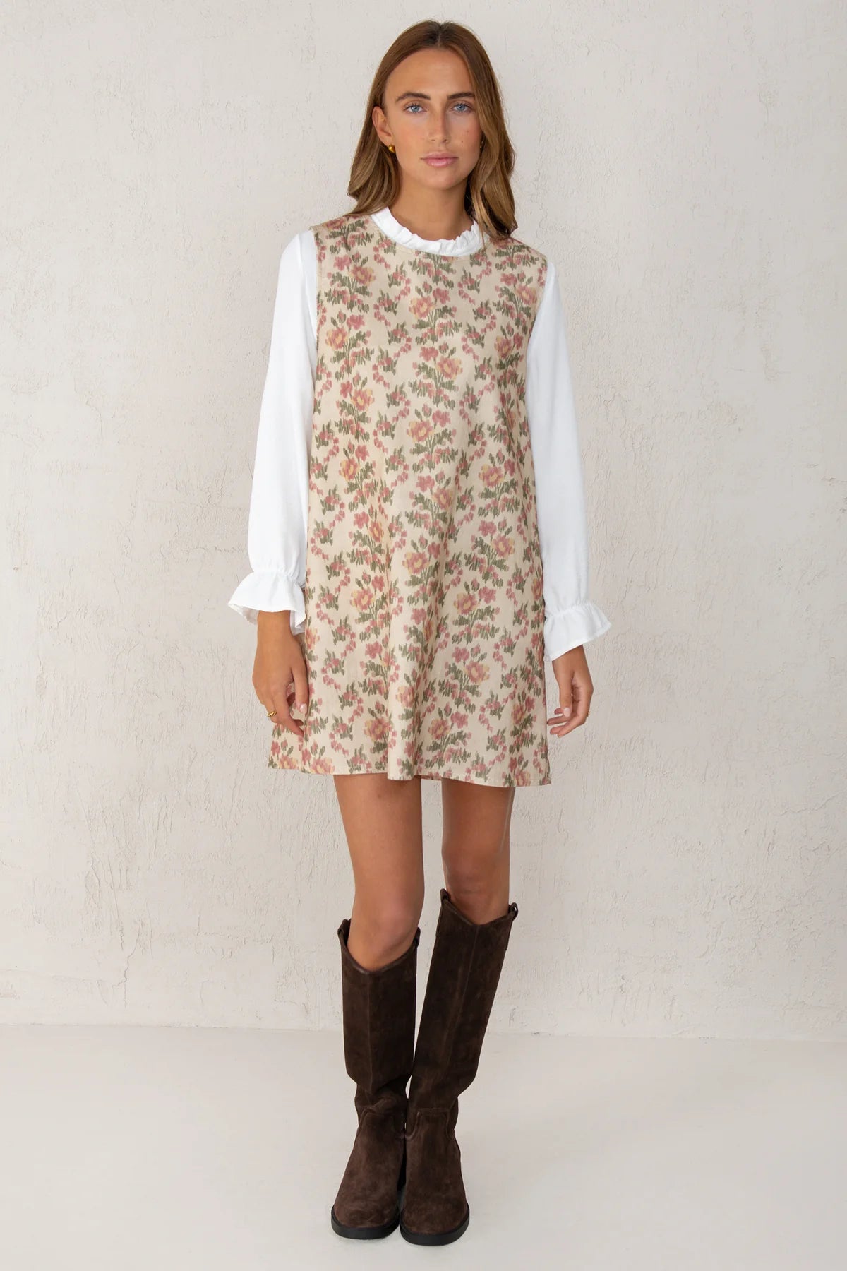 Gala Dress - Pink Flowers