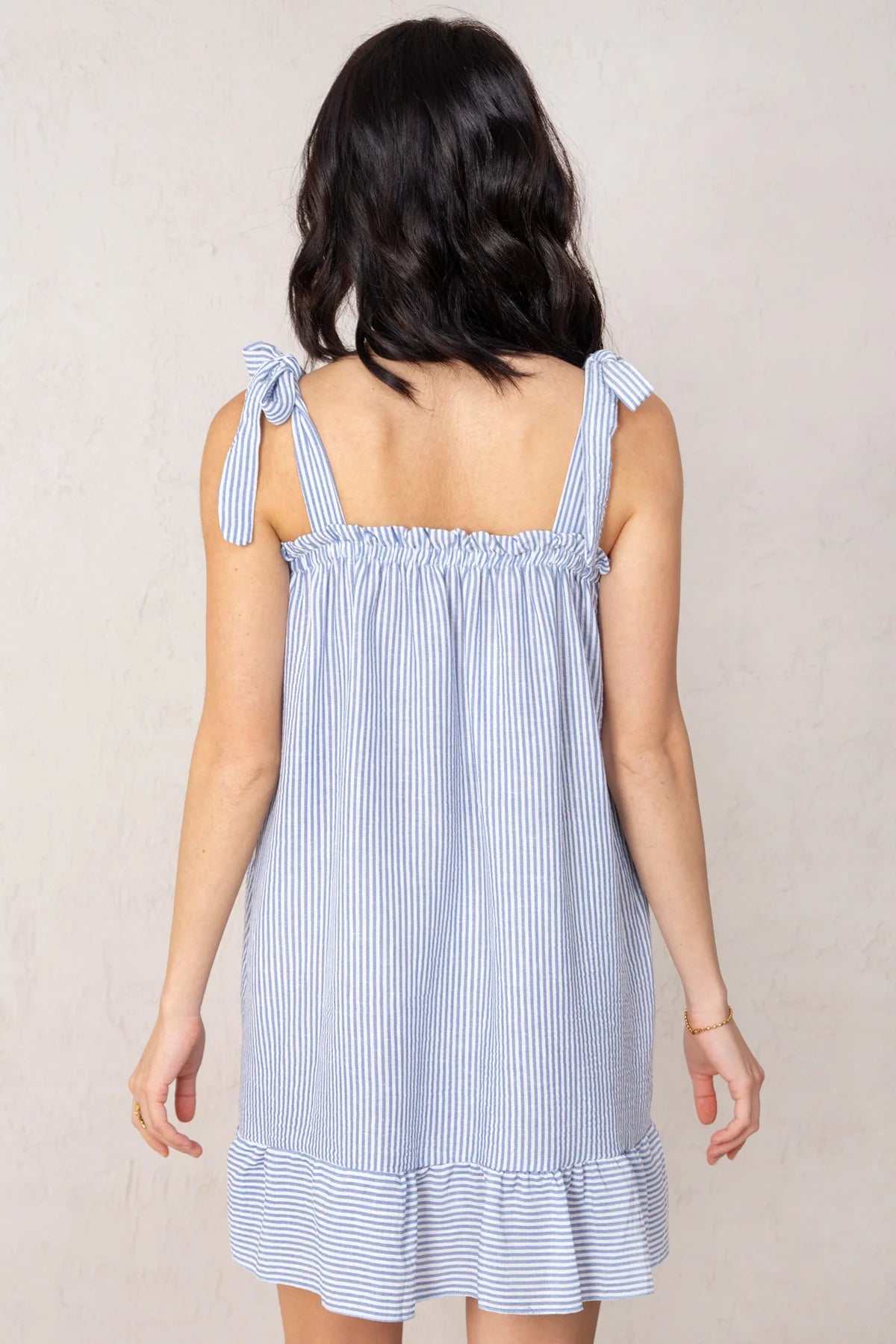 Macarelleta Dress Blue Stripes