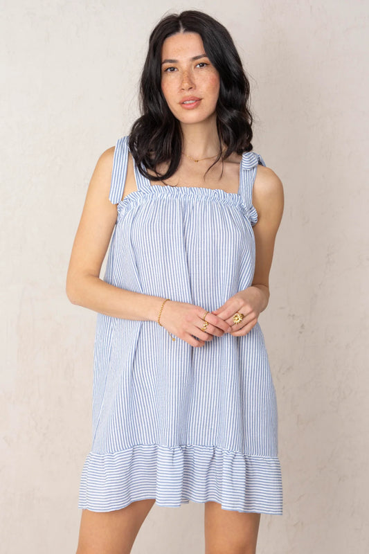 Macarelleta Dress Blue Stripes