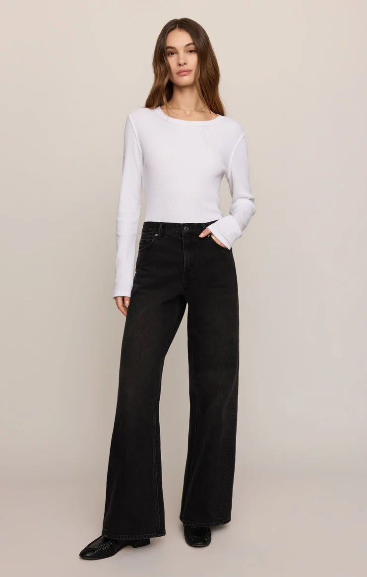 Z SUPPLY Arlet Mini Thermal long sleeve crewneck top
