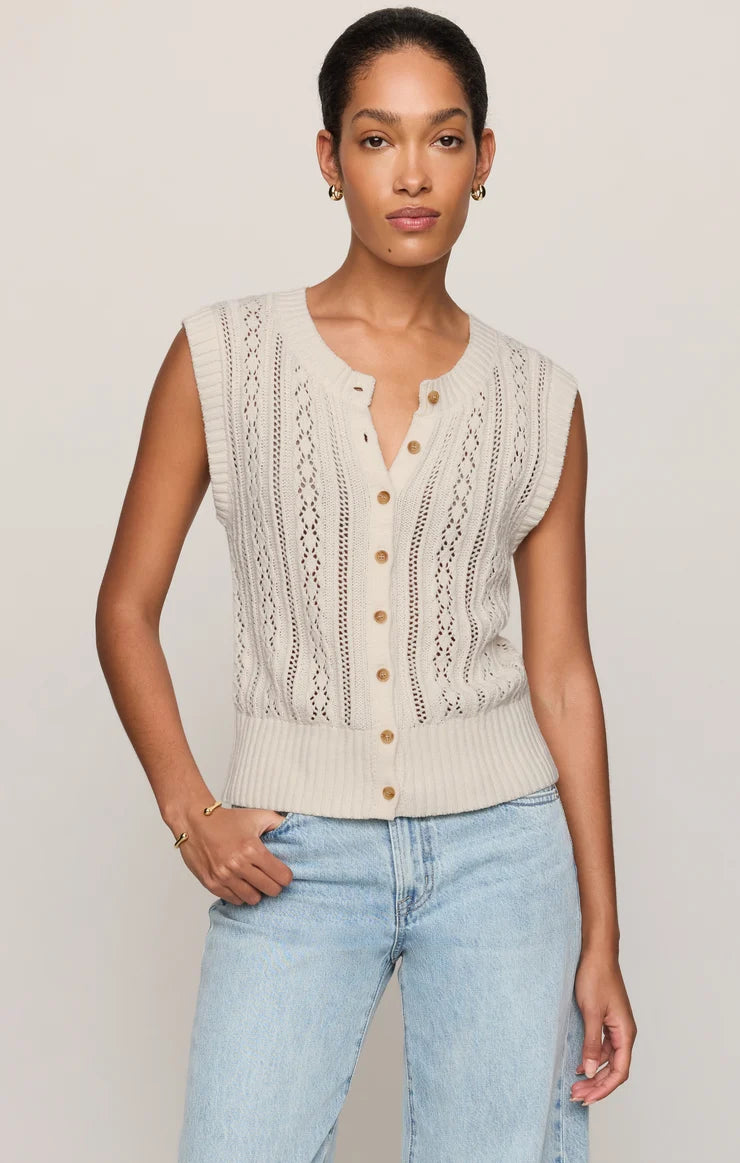 Z SUPPLY Cabot Crochet Sweater Vest – Sandstone