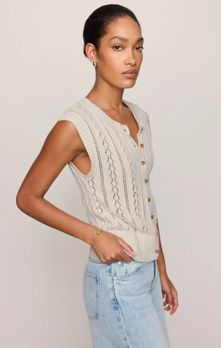 Z SUPPLY Cabot Crochet Sweater Vest – Sandstone