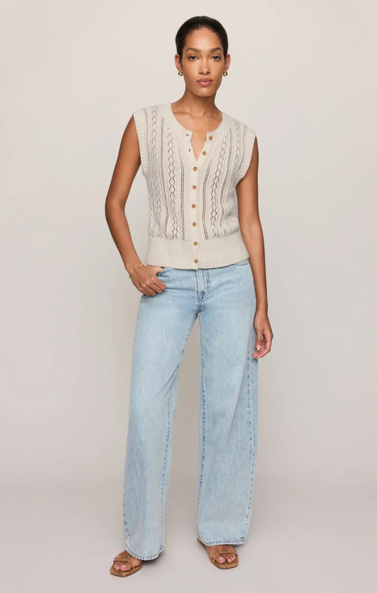 Z SUPPLY Cabot Crochet Sweater Vest – Sandstone