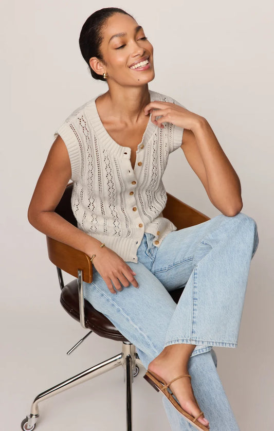 Z SUPPLY Cabot Crochet Sweater Vest – Sandstone