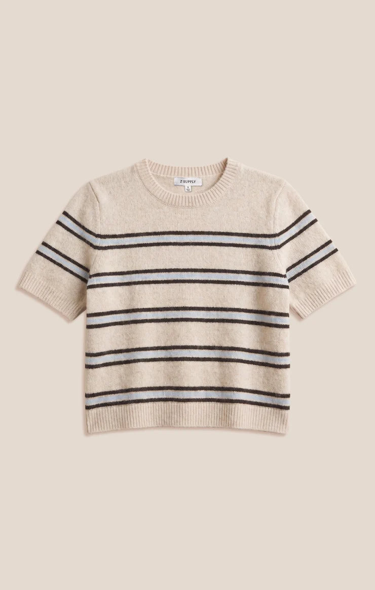 Z SUPPLY Gatewood Stripe Sweater Tee – Short-Sleeve Cotton-Blend Knit